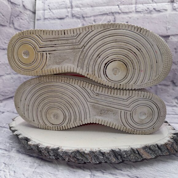 Nike Air Force 1 LV8 UV Low GS AO2286-600 Siren Red Patent Leather Youth Size 7 - Picture 9 of 9